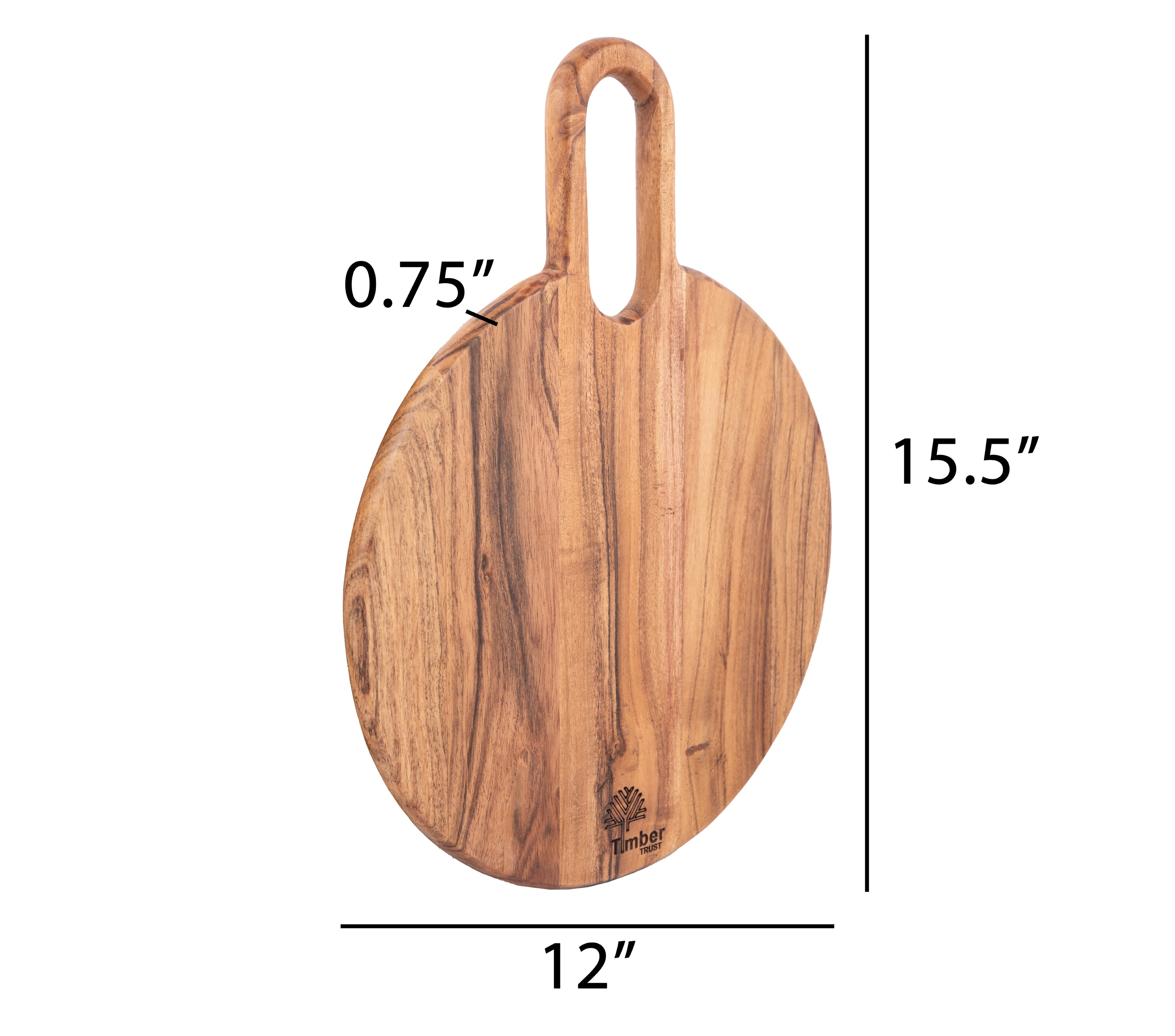 Round Wooden Chopping Board with Handle