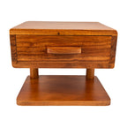 ACACIA WOOD WALL MOUNT BED SIDE TABLE