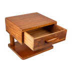 ACACIA WOOD WALL MOUNT BED SIDE TABLE