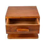 ACACIA WOOD WALL MOUNT BED SIDE TABLE