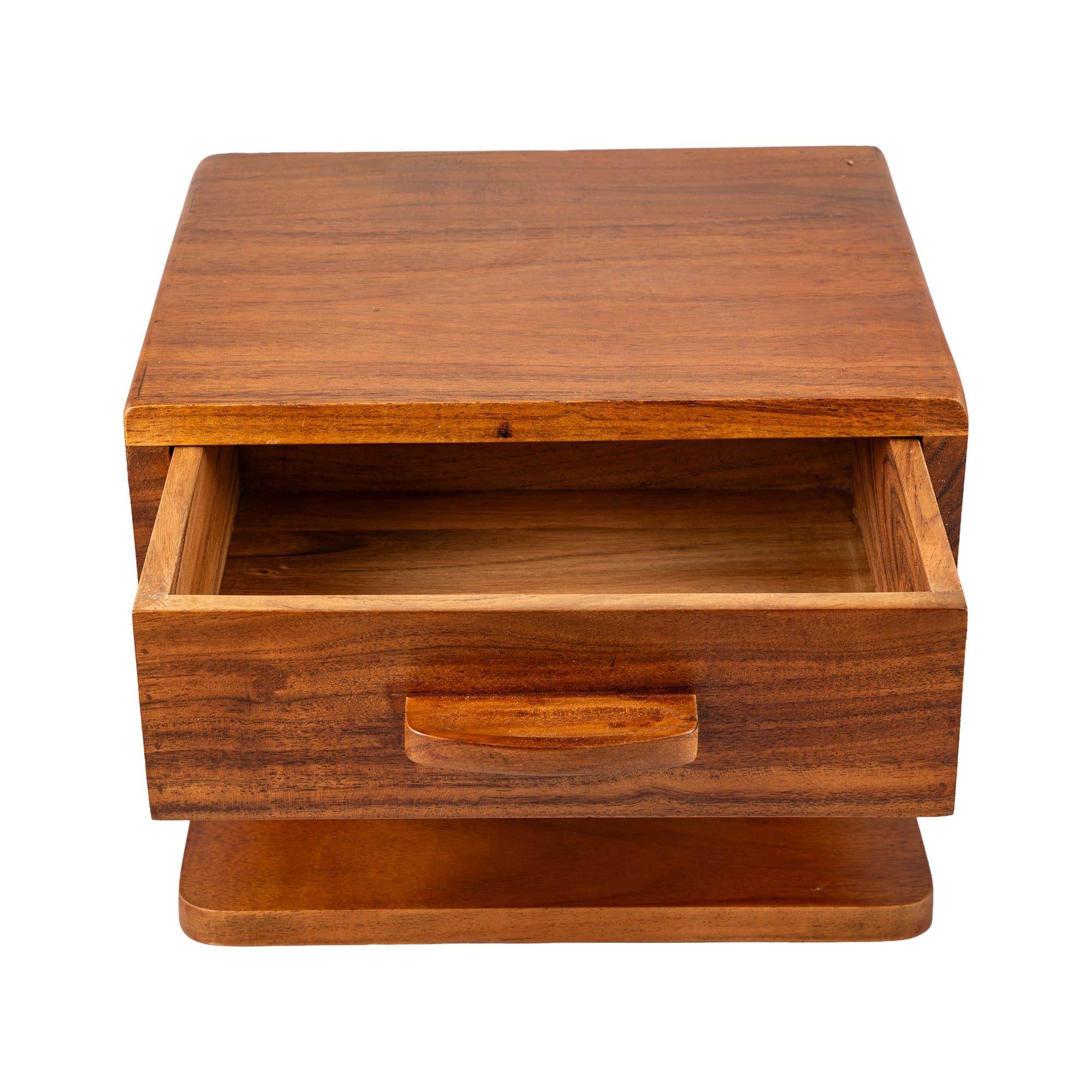 ACACIA WOOD WALL MOUNT BED SIDE TABLE