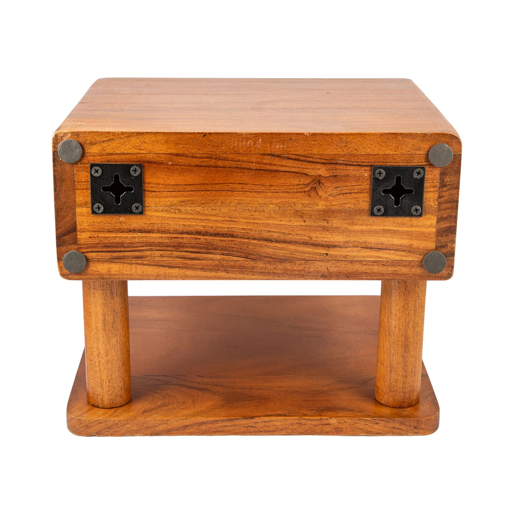 ACACIA WOOD WALL MOUNT BED SIDE TABLE