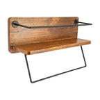 Mango Wood Wall-Mounted Towel Rack
