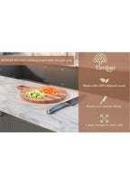 Round Wooden Chopping Board with Handle