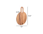 Round Wooden Chopping Board with Handle