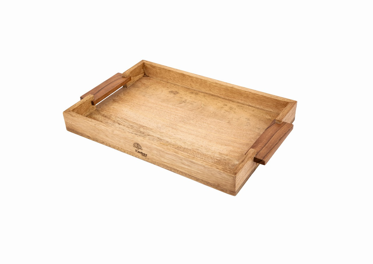 Mango Wood Serving Tray with Handles