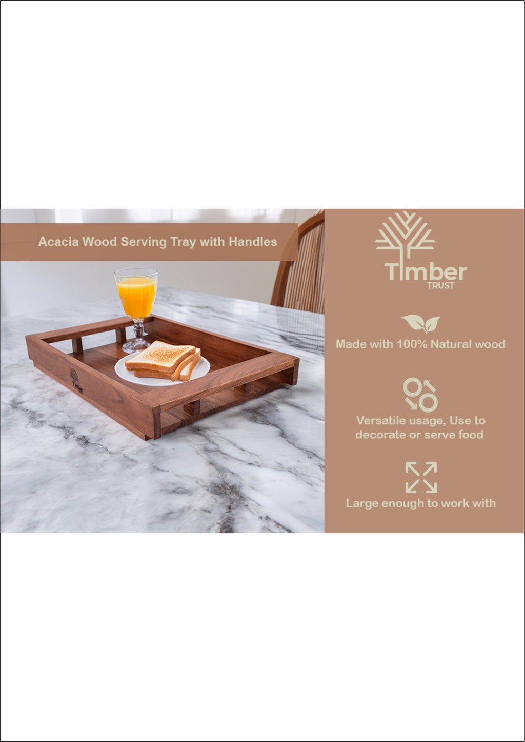 Timber Trust Wooden Serving Tray