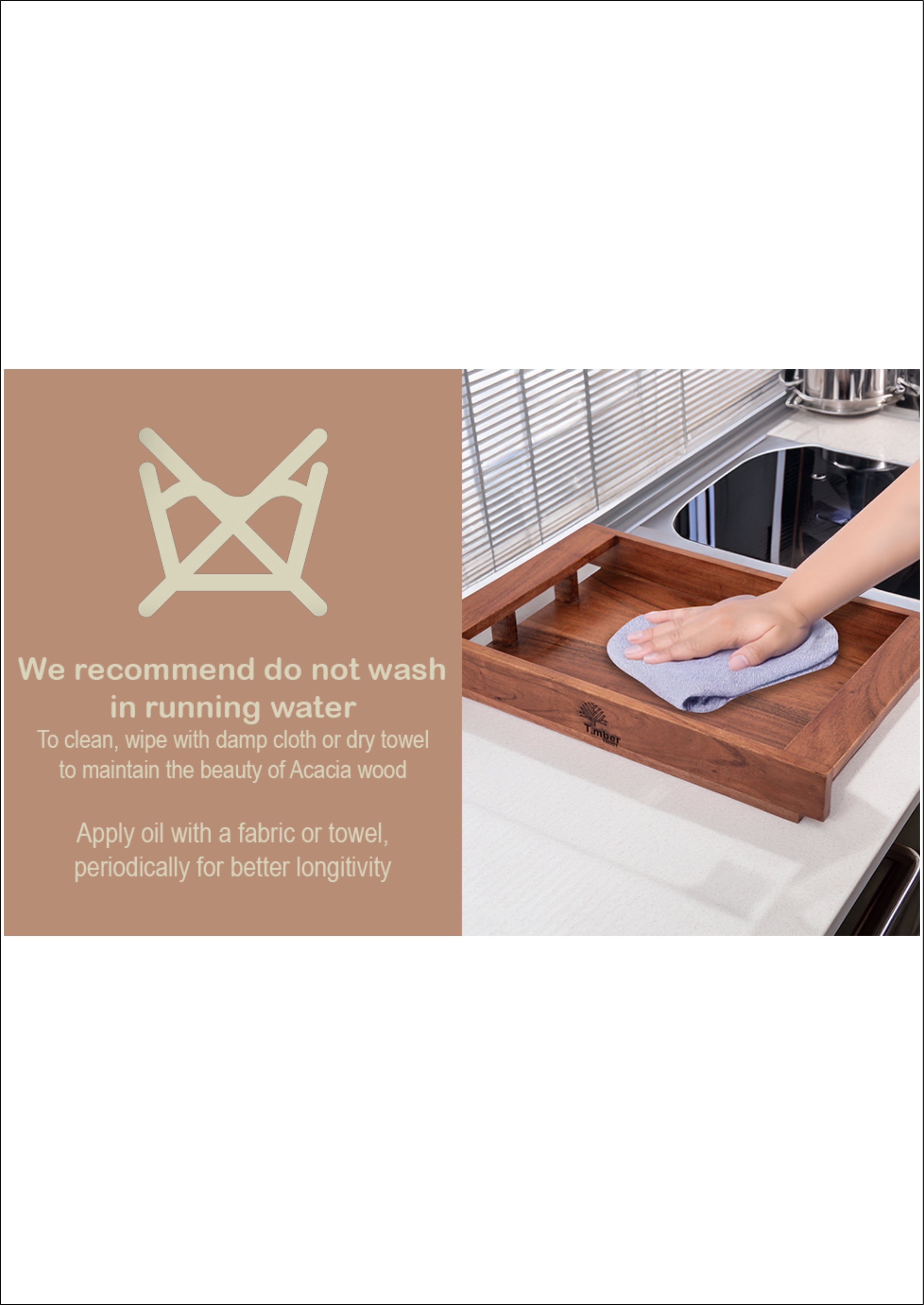 Timber Trust Wooden Serving Tray