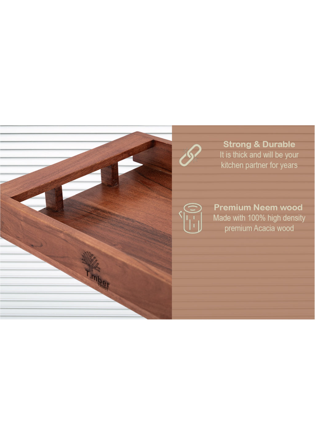 Timber Trust Wooden Serving Tray
