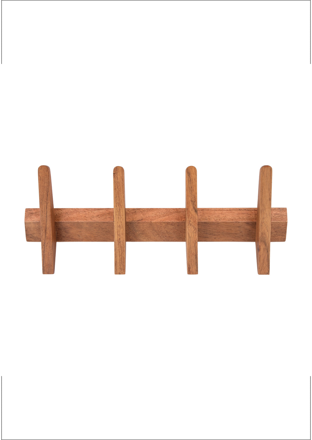 Wooden Wall Hooks, Rustic Wood Wall Hook, Heavy-Duty Coat Hooks, Ideal for Hanging Towels, Clothes, Hats, Bags & Keys