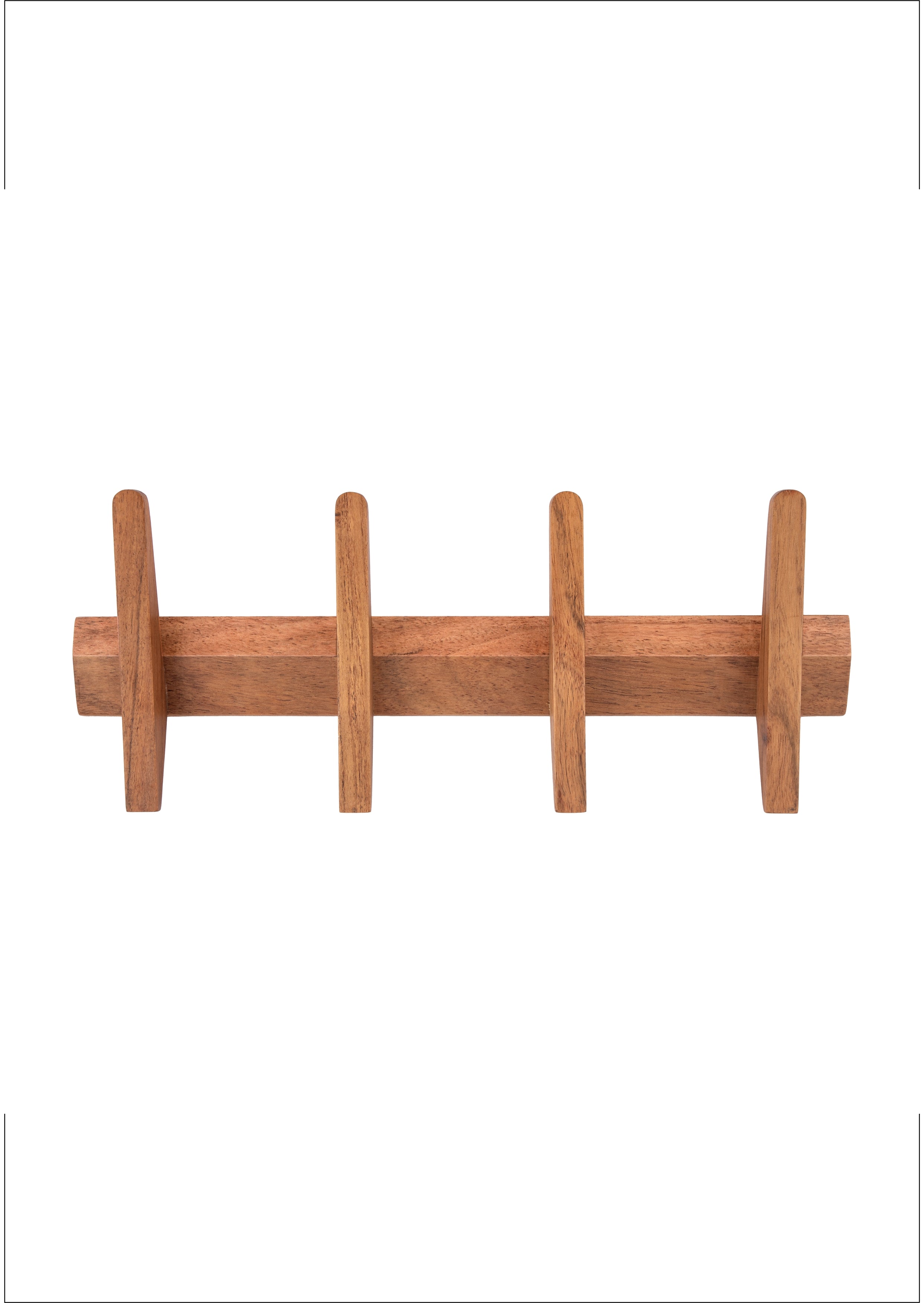 Wooden Wall Hooks, Rustic Wood Wall Hook, Heavy-Duty Coat Hooks, Ideal for Hanging Towels, Clothes, Hats, Bags & Keys