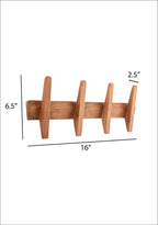 Wooden Wall Hooks, Rustic Wood Wall Hook, Heavy-Duty Coat Hooks, Ideal for Hanging Towels, Clothes, Hats, Bags & Keys