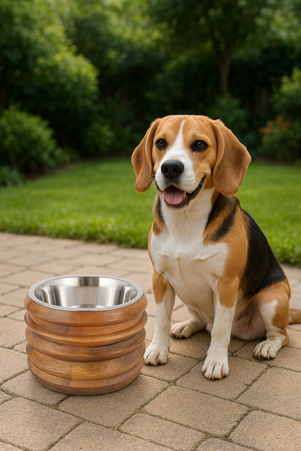 Timber Trust Elevated Wooden Dog Bowl Stand