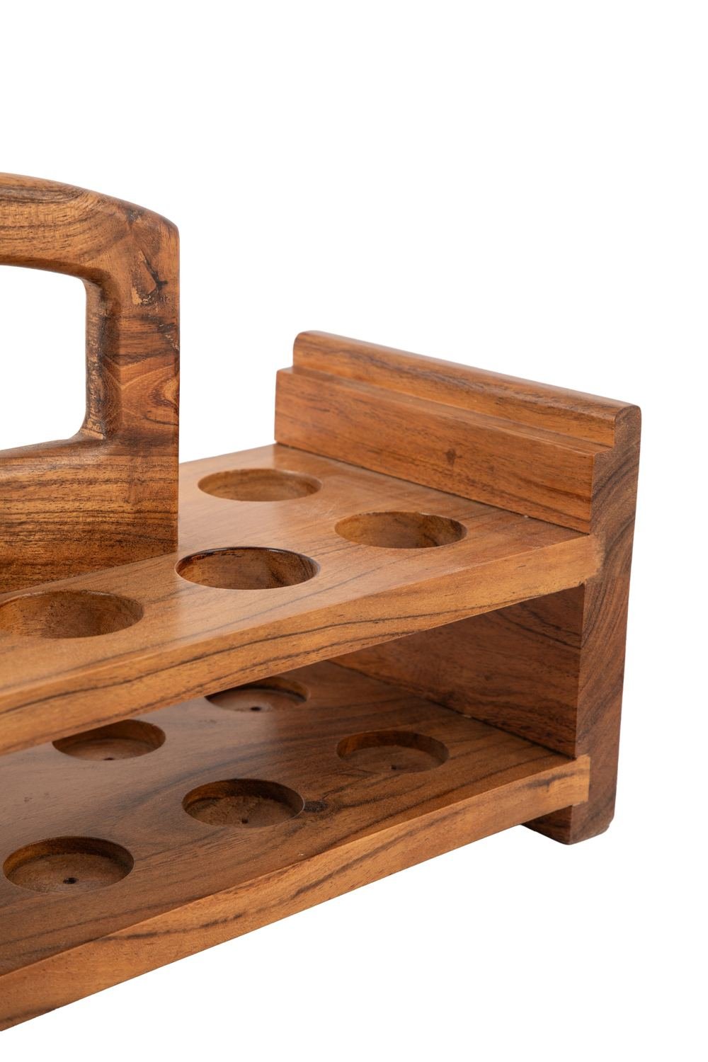 Acacia Wood Shot Glass Rack 17×6×9 Inch