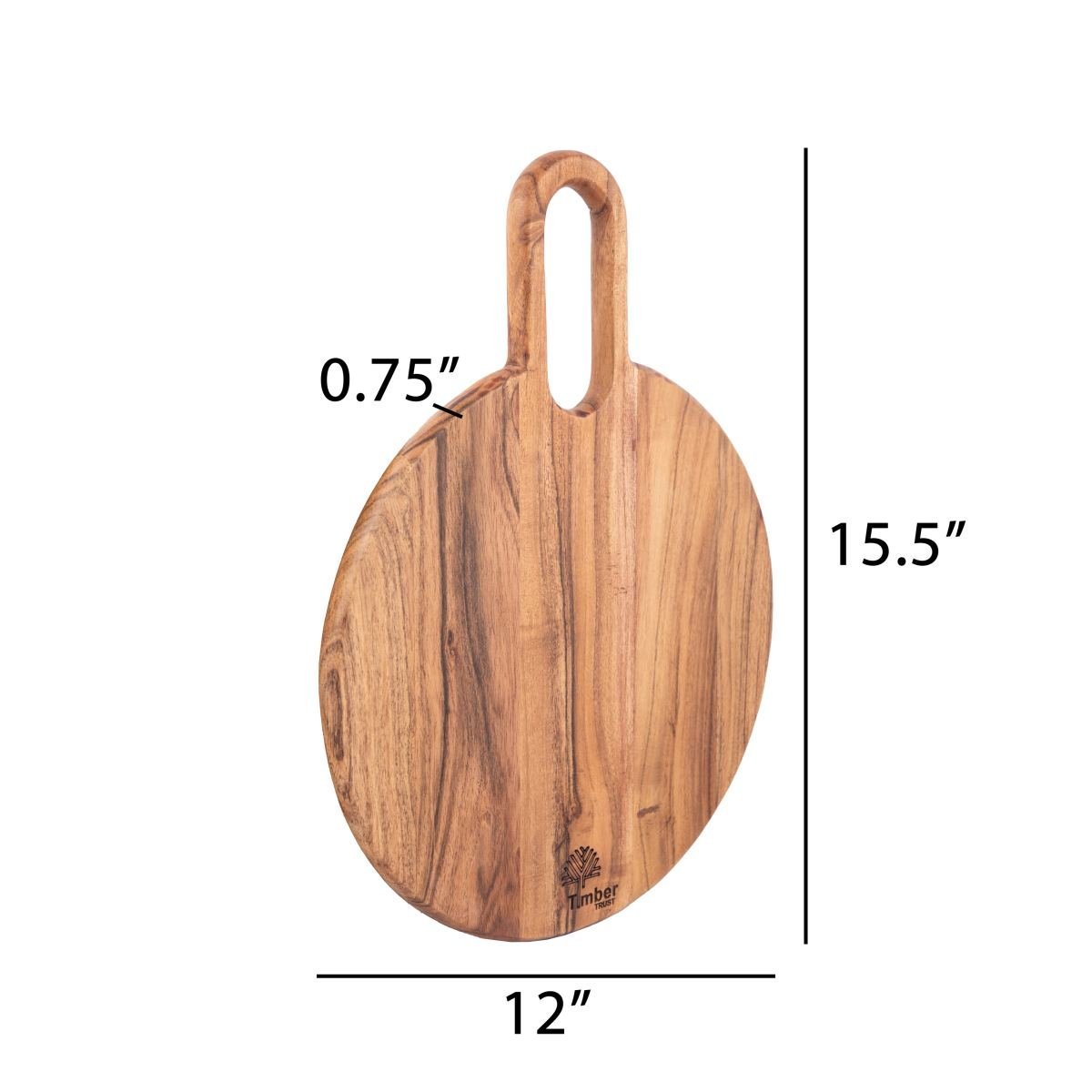 Timber Trust Round Acacia Wood Chopping Board