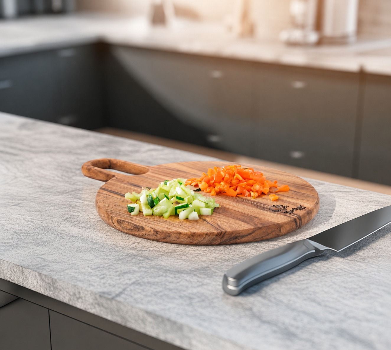 Timber Trust Round Acacia Wood Chopping Board