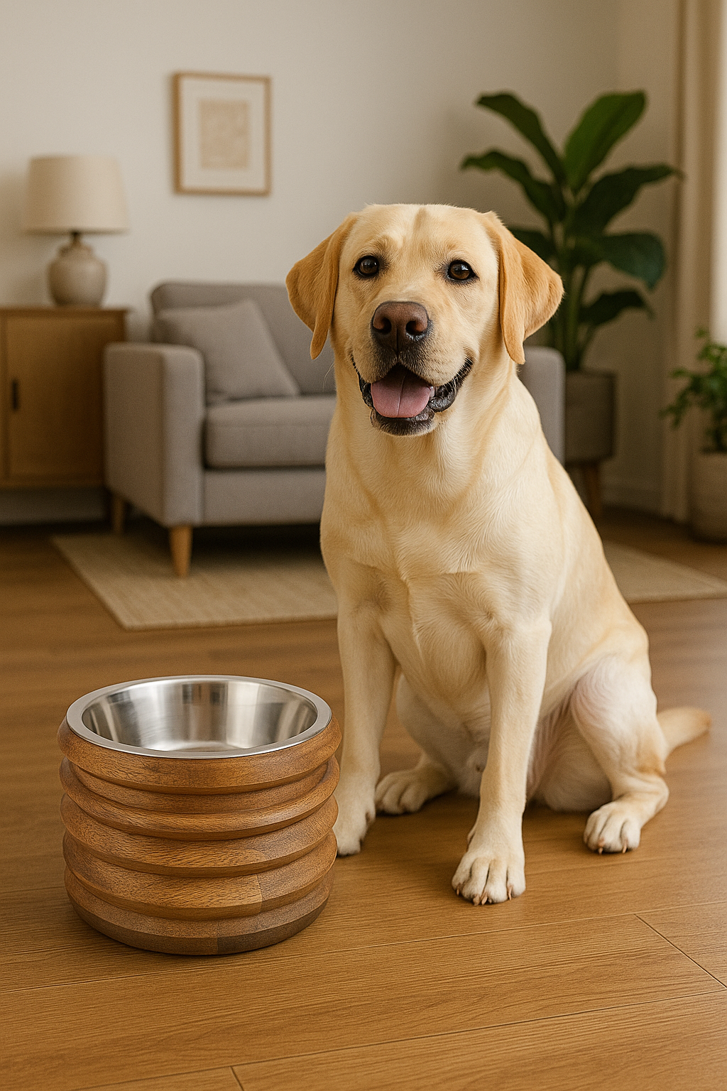 Timber Trust Elevated Wooden Dog Bowl Stand
